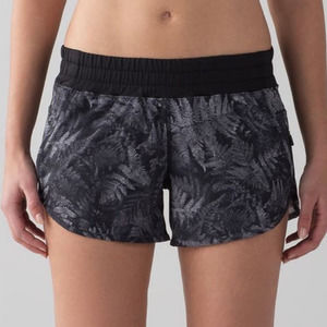 Women's Black Patterned Shorts